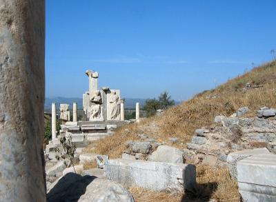 The Memmius Monument in the distance.  Late Hellenistic.