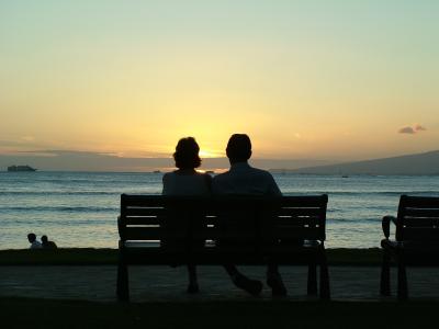 Couple watching the Sunset