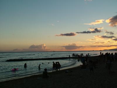 Sunset at Kuhio Beach