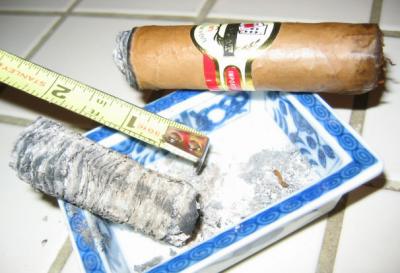 Over 2 inches of ash before breakoff!