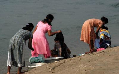 local women washing clothes