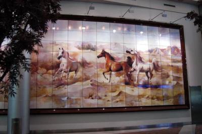 Arabian horses decorating Terminal 1, Dubai