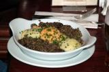 Haggis, not bad if you get over the ingredient list and cat food like appearance