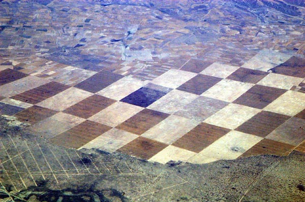 Checkerboard fields SE of Ankara, Turkey