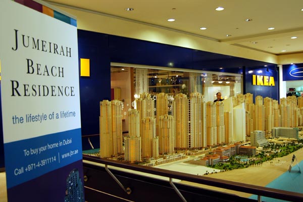 Jumeirah Beach Residence model displayed by Ikea in City Centre