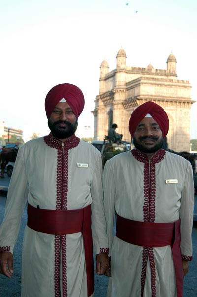 Doormen at the Taj Mahal Hotel