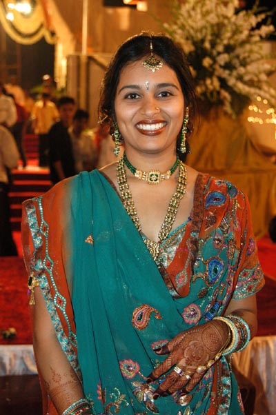 Woman in a beautiful sari, India