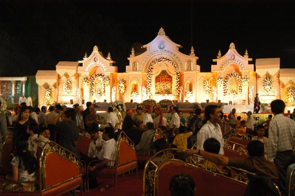 Inside the wedding grounds