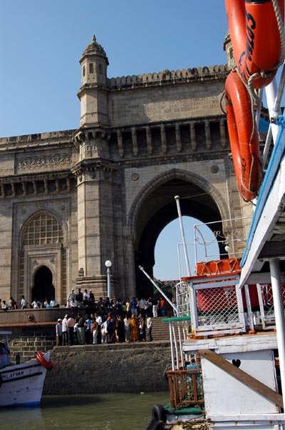 Boarding the Elephanta excursion boat at the Gateway of India