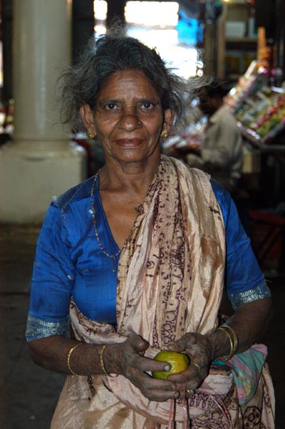 Beggar with jewelry, Crawford Market