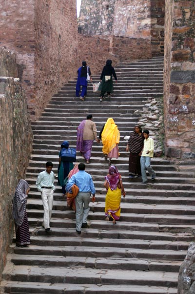 The main stairs to the fort