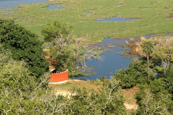 View of the wetlands below the fort