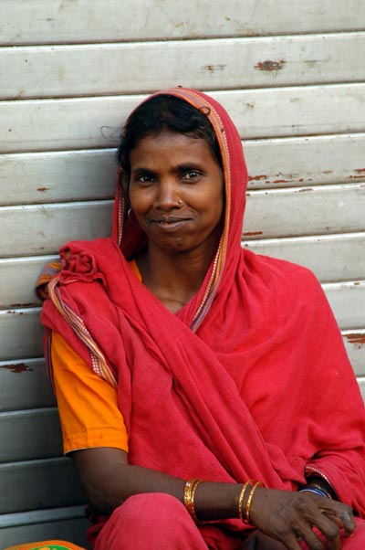 Woman in Mumbai, Nagdevi Street, India