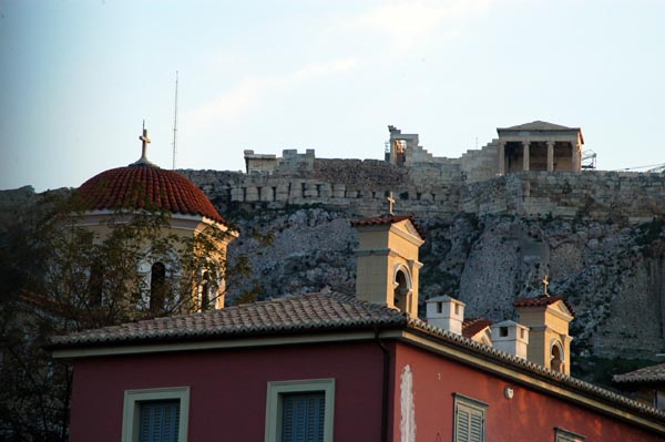Looking up at the Acropolis from Monastriki