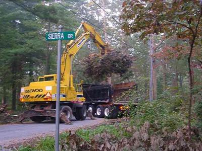 NC Department of Transportation cleaning up the tree trash