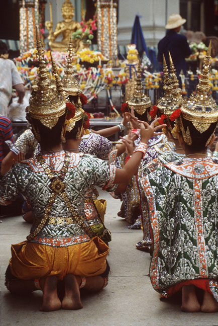   Dancers at the Erawan Shrine.