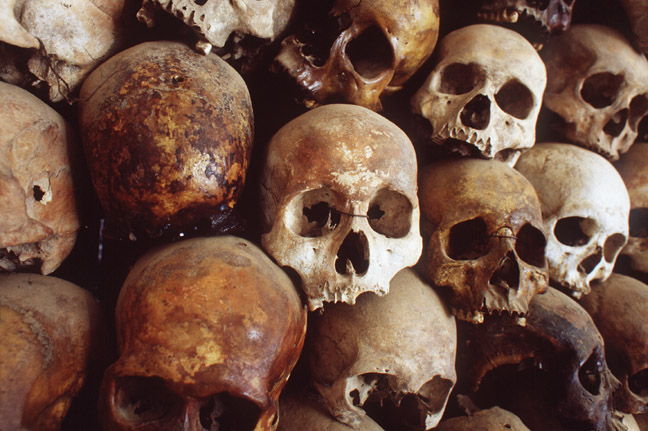   Skulls at Tuol Sleng.