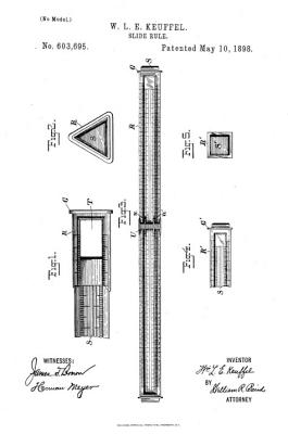 Patent 603,695 (p.1), For the K&E 4095 Rule