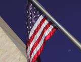 Flag and Washington Monument w/moon