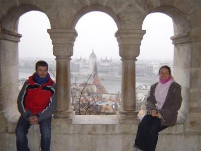 In the vaulting of the Fishermans Bastion.