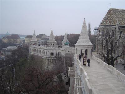 The Fisherman's Bastion with Matthias Church just sneaking in there on the right.