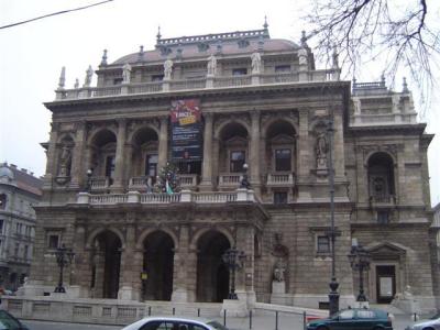 The Opera House on Andrassy Avenue.  The Avenue is a World Heritage Listed 'site'.  Heaps of old buildings lined the avenue.