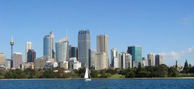 The Royal Botanical Garden with Sydney in the background.