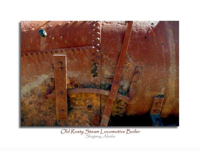 Old Rusty Steam Locomotive Boiler