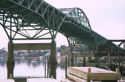 Under the Sakonnet River Bridge