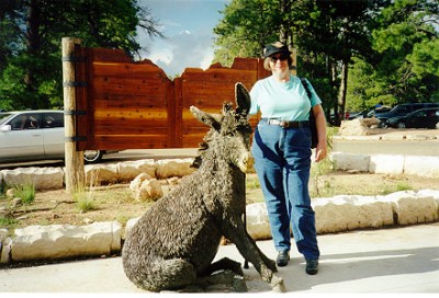 Judy and friend at the Grand Canyon Lodge