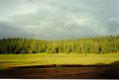 Rainbow over Kaibab Lodge