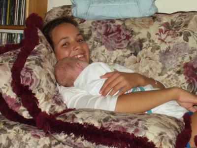 Rene holding Jessica