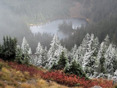 Clouds, Lake and Snow