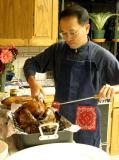 dad carving the bird