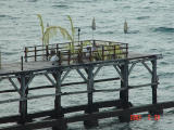 Ferry Pier? No, dinning platform in the middle of the sea