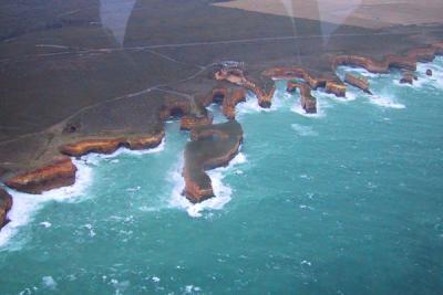 Aerial shot of the Great Ocean Road -Vic -Australia.