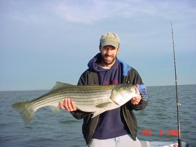 Jon Strickler with a 40 taken off Bloody Point a few days before end of the season