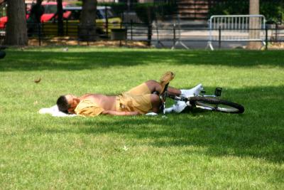 Summer Nap in Washington Square Park