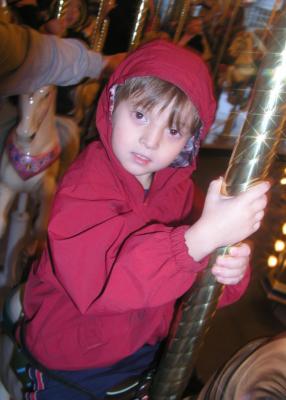 Nicky on the Carousel at Dollywood