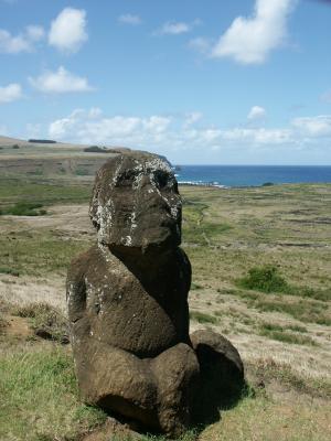 Kneeling Moai Rano Raraku