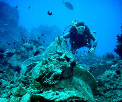Underwater Moai