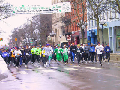 Shamrocks and Shenanigans 5K Road Race, Conor O'Neill's, Ann Arbor MI, Mar.10, 2002