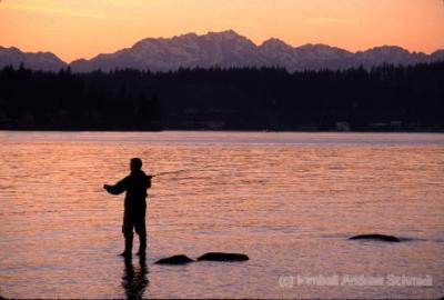 TWILIGHT FISHING AND OLYMPIC MTNS