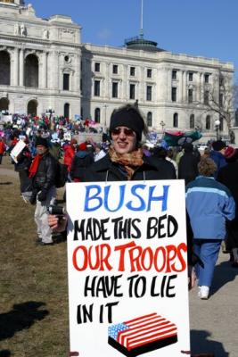 Bush Made this bed for the troops.jpg