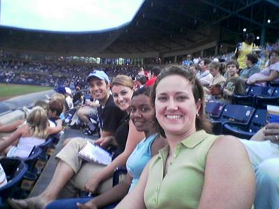 Team Bronto at a baseball game.