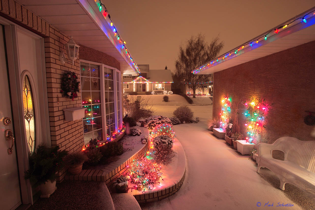 Christmas Lights on a Cold Night