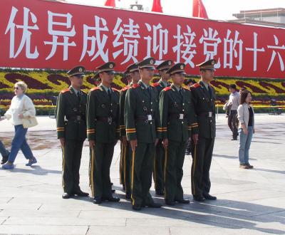 Mob controller, Beijing, China