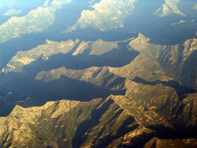 Morning sun, Alps