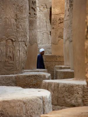 In the forest of columns at Karnak 2