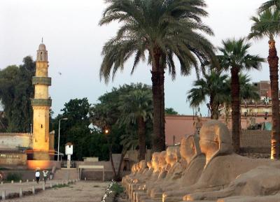 Sphinxes avenue at Luxor
